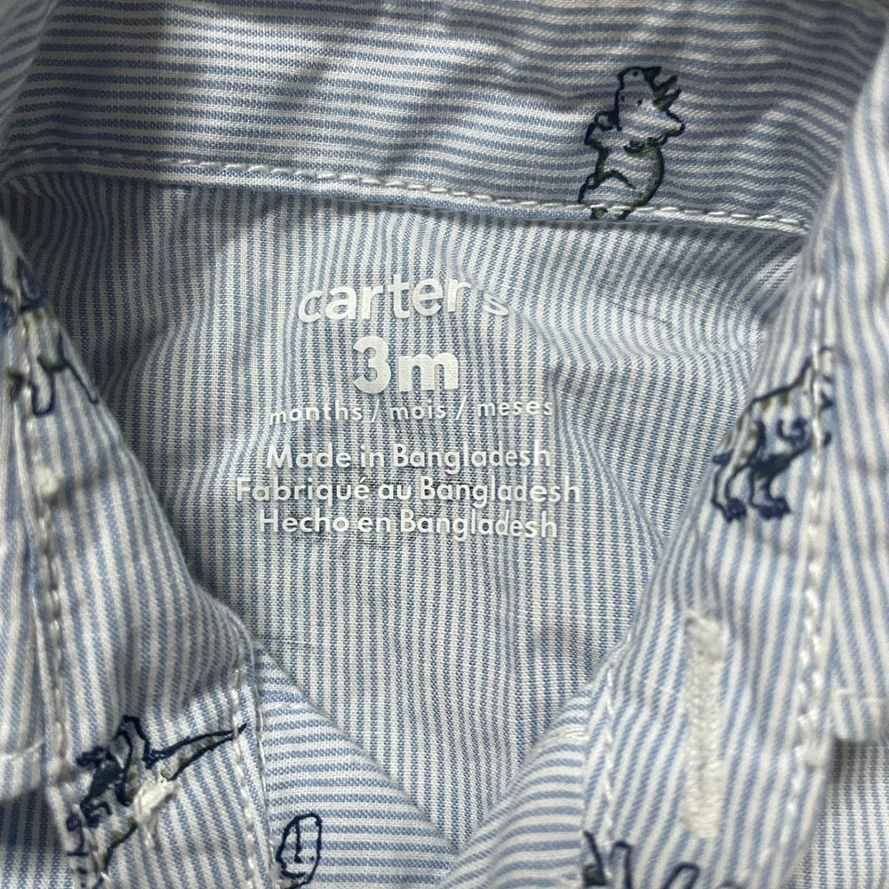 Baby Boy  3M Clothing Bundle – Footed Onesie & Carter’s Dressy Outfit